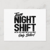 Funny Night Shift Meme - Team Night Shift Postkarte (Vorderseite)