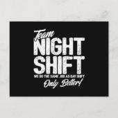 Funny Night Shift Meme - Team Night Shift Postkarte (Vorderseite)