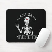 Funny Night Shift Nurse Icu Rn Er Cvicu Nicu Ed Np Mousepad (Mit Mouse)