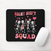 Funny Night Shift Squad Nurses Skeleton Dancing Va Mousepad (Mit Mouse)