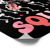 Funny Night Shift Squad Nurses Skeleton Dancing Va Poster (Ecke)