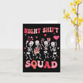 Funny Night Shift Squad Nurses Skeleton Tanz VN Karte (Gelbe Blume)