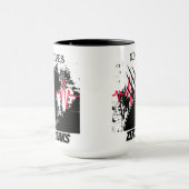 Funny "Nine Lives Zero Breaks" Cat lover Med Spaß Tasse (Zentrum)