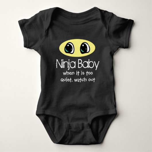 Funny Ninja Baby - Bodysuit Baby Strampler (Vorderseite)