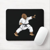 Funny Ninja Bigfoot Doing Karate mit Samurai Desi Mousepad (Mit Mouse)
