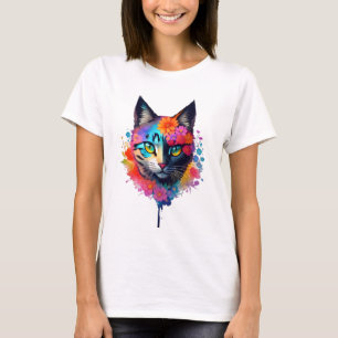 Funny Ninja Blume Kitty Liebe T-Shirt