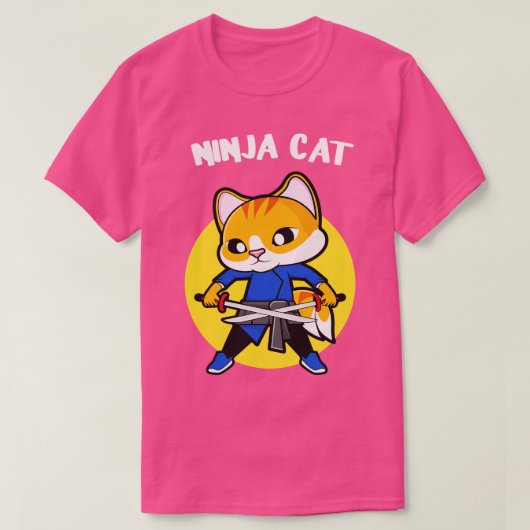 Funny Ninja Cat Cats Lover Gift T-Shirt (Design vorne)