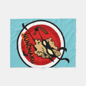 FUNNY NINJA CHEESE GRAPHIC FLEECE BLANKET (Vorderseite (Horizontal))