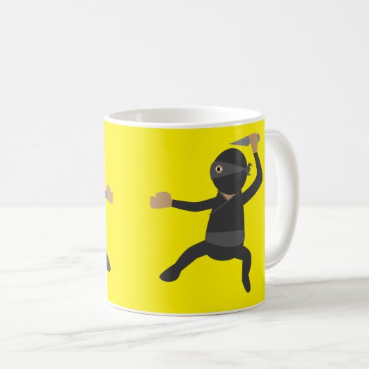 Funny Ninja Kaffeetasse (VorderseiteRechts)
