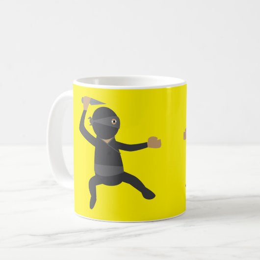 Funny Ninja Kaffeetasse (Vorderseite Links)