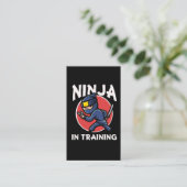 Funny Ninja Kind im Training Visitenkarte (Stehend Vorderseite)