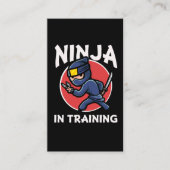 Funny Ninja Kind im Training Visitenkarte (Vorderseite)