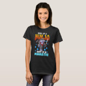 Funny Ninja Manatee Quote Joke Chubby Floaty Potat T-Shirt (Vorne ganz)