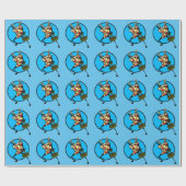 FUNNY NINJA PIZZA MATTE WRAPPING PAPIER GESCHENKPAPIER (Flach)