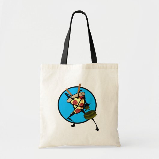 FUNNY NINJA PIZZA SHOPPPING TOTE BAG TRAGETASCHE (Vorne)