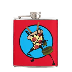 FUNNY NINJA PIZZA VINYL WRAPPING FLASK FLACHMANN