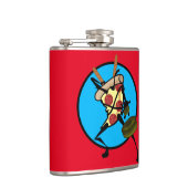 FUNNY NINJA PIZZA VINYL WRAPPING FLASK FLACHMANN (Rechts)