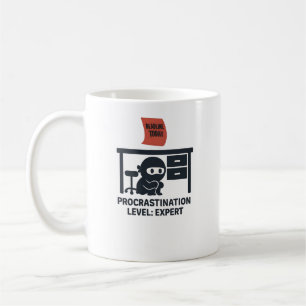 Funny Ninja Prorastination Expertenangebot Kaffeetasse