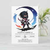 Funny Ninja Secret Agent Geburtstag Einladung (Stehend Vorderseite)