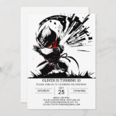 Funny Ninja Secret Agent Geburtstag Einladung (Vorne/Hinten)