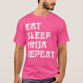 Funny Ninja Shirt Eat Sleep Ninja Repeat Karate Wa