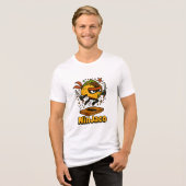 Funny Ninja Taco "NinJaco" Cartoon Design Tri-Blend Shirt (Vorderseite voll)