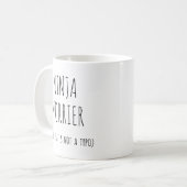Funny Ninja Worrier Kaffeetasse (Vorderseite Links)