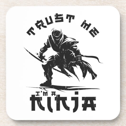 Funny Ninja Zitat Getränkeuntersetzer (Vorderseite)