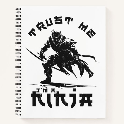 Funny Ninja Zitat Notizblock (Vorderseite)
