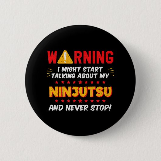 Funny Ninjutsu Martial Arts Joke Button (Vorderseite)