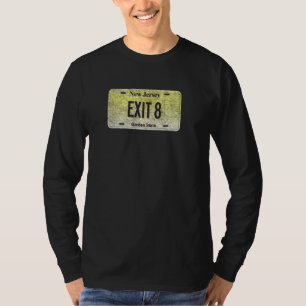 Funny Nj Staat Vanity License Plate Ausgang 8 T-Shirt
