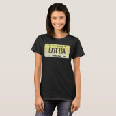Funny NJ Staat Vanity License Plate EXIT 13A T-Shirt (Vorne ganz)