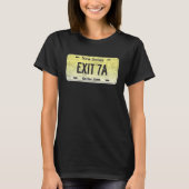 Funny NJ Staat Vanity License Plate EXIT 7A T-Shirt (Vorderseite)