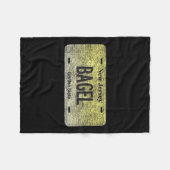 Funny Nj State Vanity License Plate Bagel Fleecedecke (Vorderseite (Horizontal))