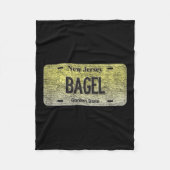Funny Nj State Vanity License Plate Bagel  Fleecedecke (Vorderseite)