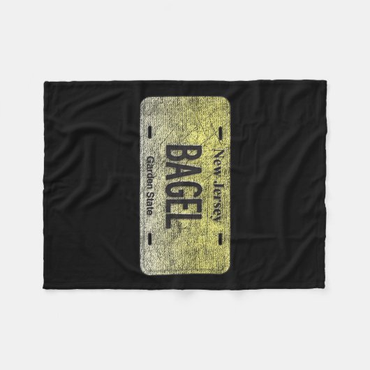 Funny Nj State Vanity License Plate Bagel Fleecedecke (Vorderseite (Horizontal))