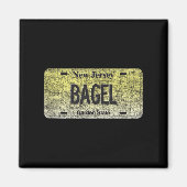 Funny Nj State Vanity License Plate Bagel  Magnet (Vorne)