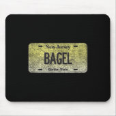 Funny Nj State Vanity License Plate Bagel Mousepad (Vorne)