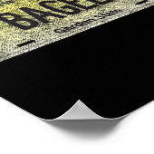 Funny Nj State Vanity License Plate Bagel  Poster (Ecke)