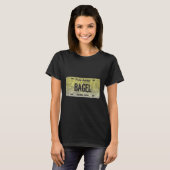 Funny Nj State Vanity License Plate Bagel  T-Shirt (Vorne ganz)