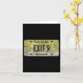 Funny Nj State Vanity License Plate Exit 9  Karte (Gelbe Blume)