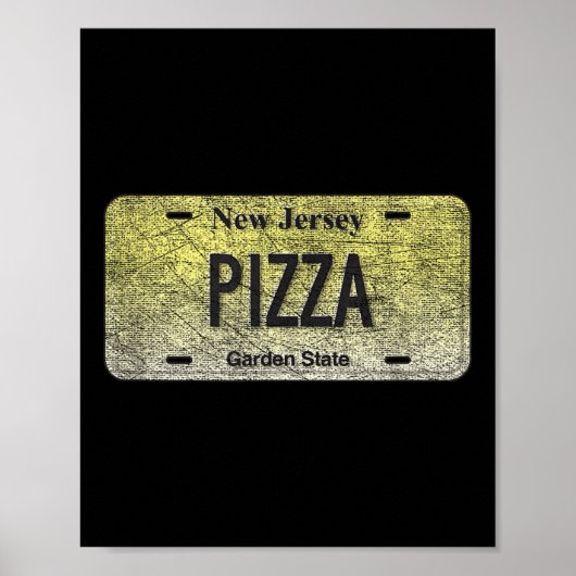 Funny Nj State Vanity License Plate Zza  Poster (Vorne)