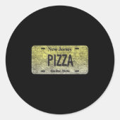Funny Nj State Vanity License Plate Zza Runder Aufkleber (Vorderseite)