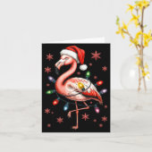 Funny Nk Flamingo Christmas Tree Lights Xmas Snowf Karte (Gelbe Blume)