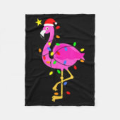 Funny Nk Flamingo In Santa Hat Christmas In July M Fleecedecke (Vorderseite)