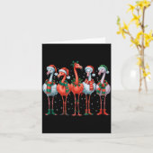 Funny Nk Flamingos Merry Christmas Tree Xmas Snowf Karte (Gelbe Blume)