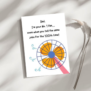 Funny No. 1 Fan Vatertag oder Geburtstag Card Karte