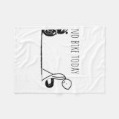 Funny No Bike Today Fleecedecke (Vorderseite (Horizontal))