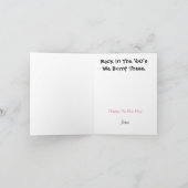 Funny No Bra Day Hippie 1960er-Karte Karte (Innenseite)