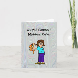 Funny No Bra Day Hippie 1960er-Karte Karte